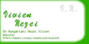 vivien mezei business card